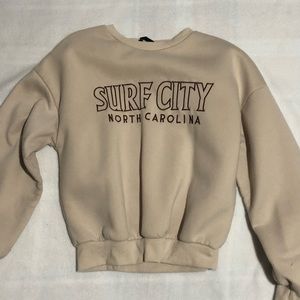 Tan Surf City Crewneck